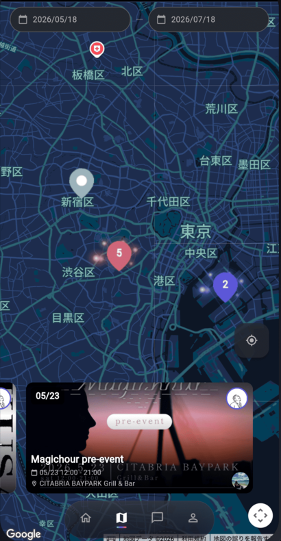 Map screen